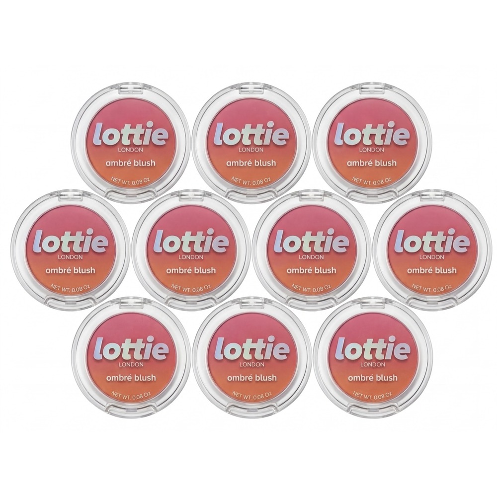 10 X Lottie London Ombre Blush, Shade: Red Hot - NEW - Travel Size - 2.5g